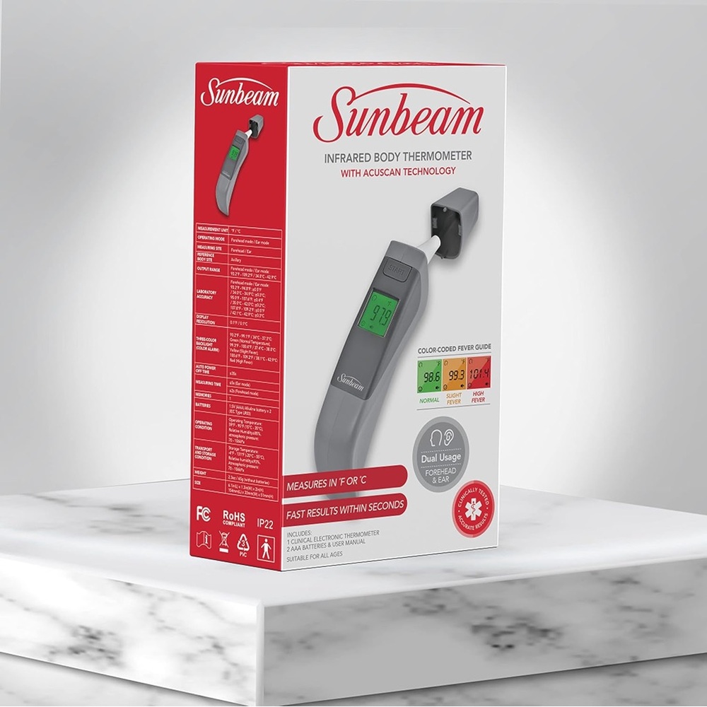 2 Counts Sunbeam Infrared Body Thermometer